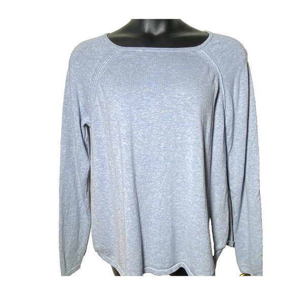 Kim Rogers Blue Size XL Sweater 100% Cotton Long Sleeve Round Hem Casual Career - Picture 1 of 10